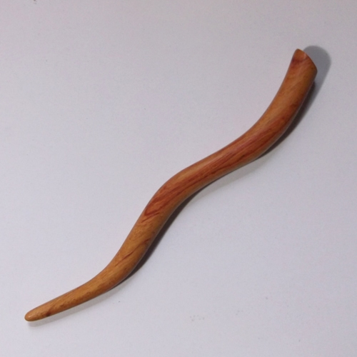 Brazillian Tulipwood hairstick handmade by Natural Craft supplied by Longhaired Jewels